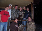 Evening photo of 2008 UNL hunting trip (with snowfall)
